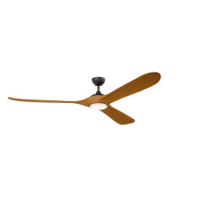 Kichler 310580AVI - 80 Inch Mylo Ceiling Fan with Satin Etch Cased Opal Glass in Anvil Iron with Honey Maple Wood Blades