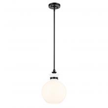 Kichler 52778BK - Laria 10.25 Inch 1 Light Pendant with Opal Glass in Black