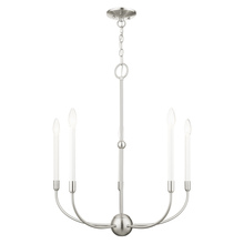 Livex Lighting 46065-91 - 5 Lt Brushed Nickel Chandelier
