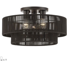 Livex Lighting 49134-92 - 3 Light English Bronze Large Semi-Flush
