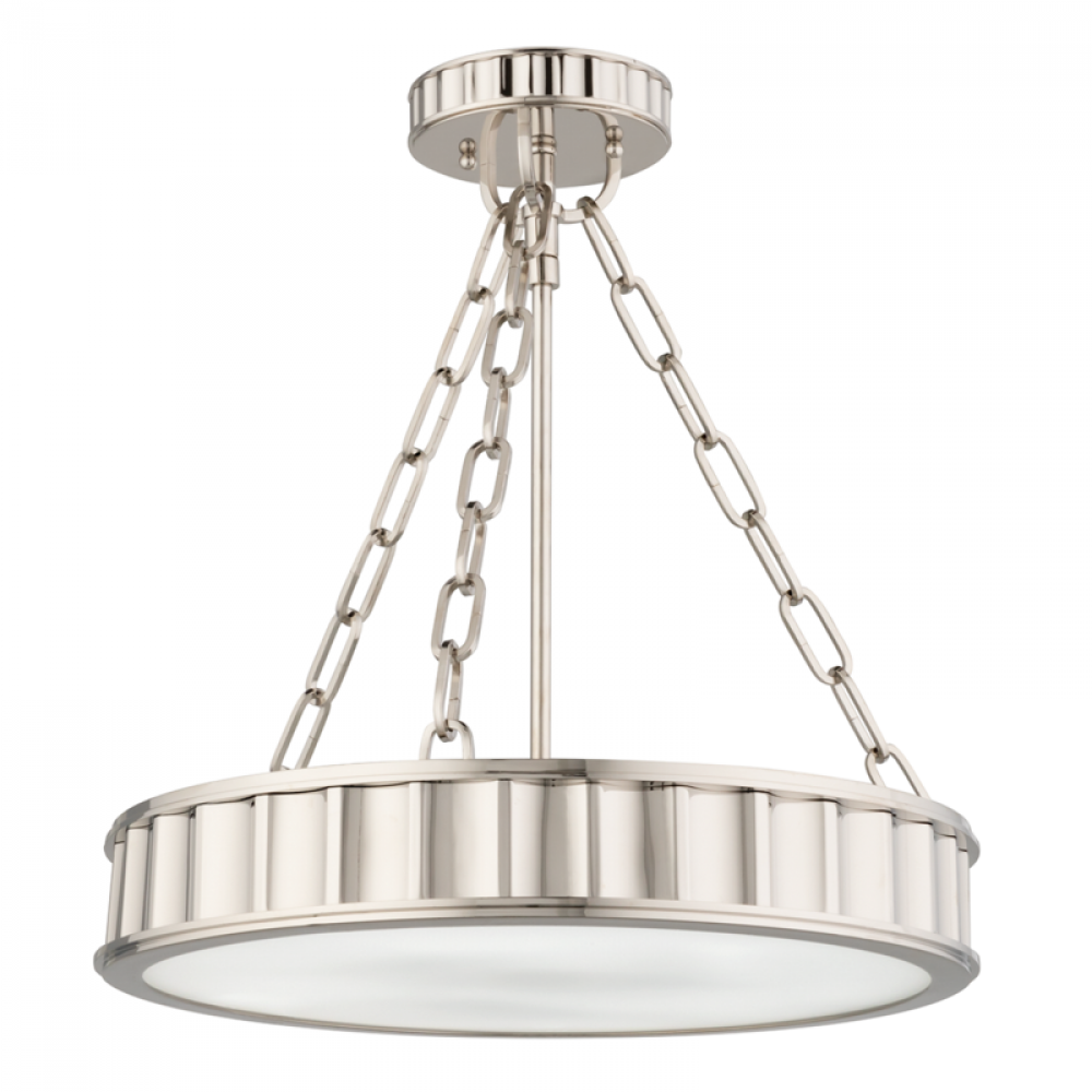 3 LIGHT SEMI FLUSH