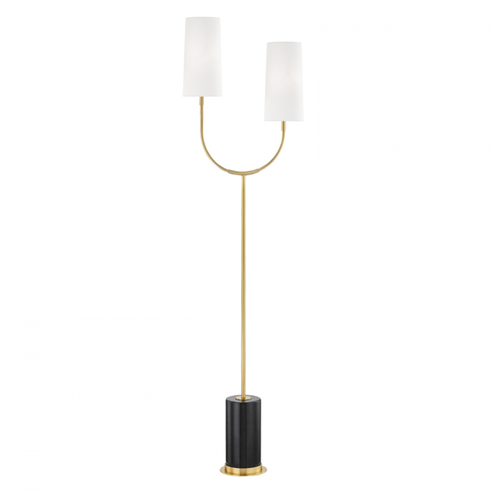 2 LIGHT MARBLE FLOOR LAMP