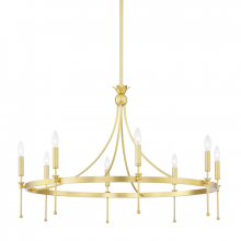 Hudson Valley Orange 4338-AGB - Gates Chandelier