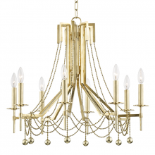 Hudson Valley Orange 5228-AGB - 8 LIGHT CHANDELIER
