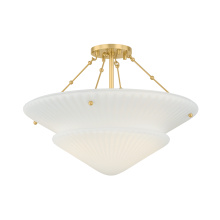 Hudson Valley Orange 7013-AGB - LOBURN Semi Flush