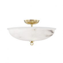 Hudson Valley Orange MDS810-AGB - 3 LIGHT SEMI FLUSH