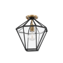Troy Orange C8211-PBR/TBK - Moss Semi Flush