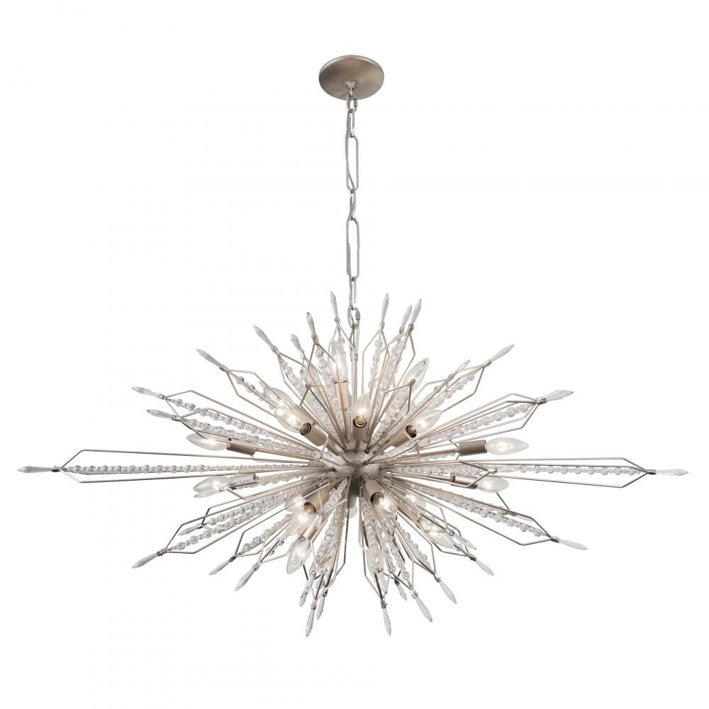 Orbital 20-Lt Oval Linear Pendant - Gold Dust