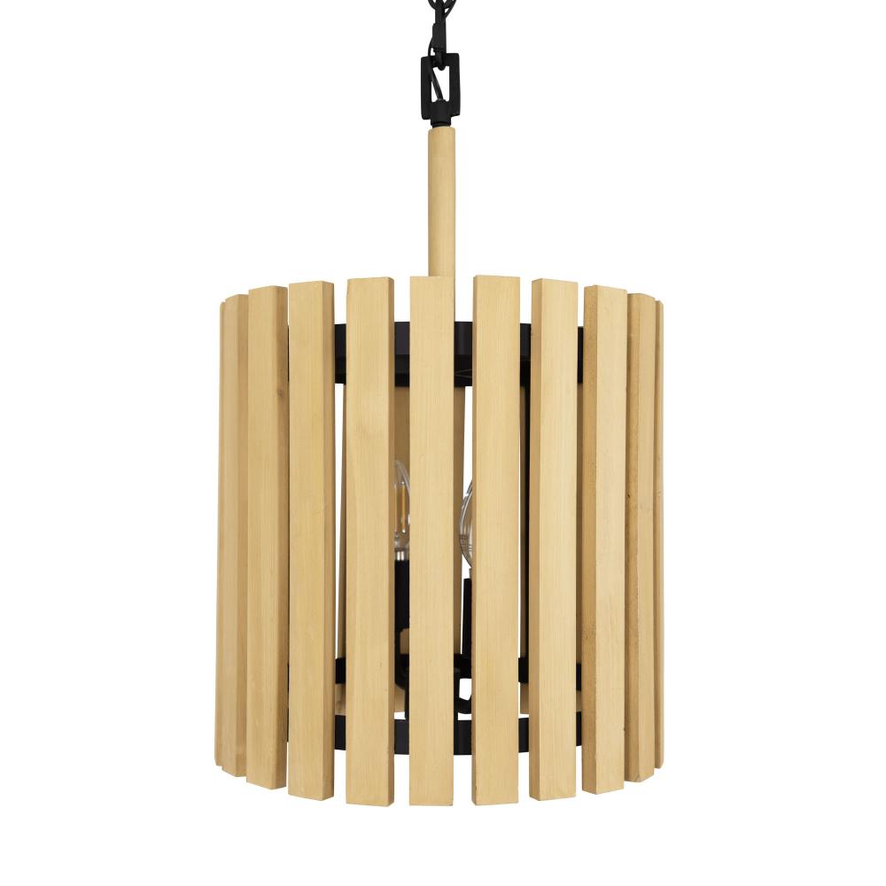 Suratto 2-Lt Pendant - Matte Black/Honey Blonde
