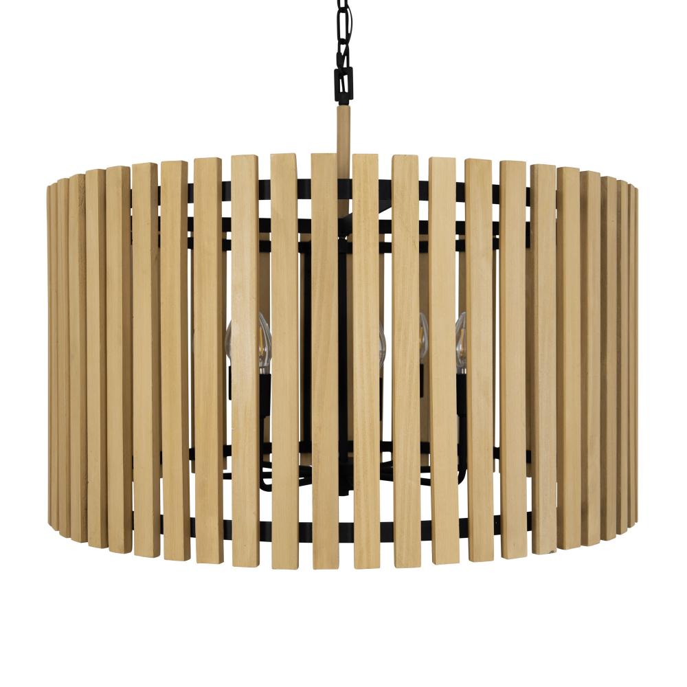 Suratto 8-Lt Pendant - Matte Black/Honey Blonde
