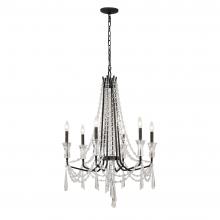 Varaluz 270C06OX - Barcelona 6-Lt Crystal Chandelier - Onyx