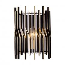 Varaluz 393W01MBFG - Park Row 1-Lt Sconce - Matte Black/French Gold