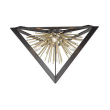Artcraft AC11442 - Sunburst Flush Mount (Matte Black & Satin Brass Finish)