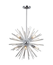 Artcraft AC11443CH - Sunburst 8 Light Chandelier (Chrome)