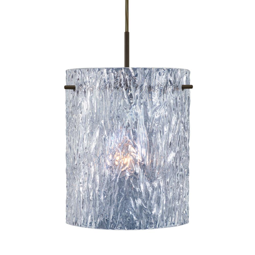 Besa Tamburo 8 Pendant Clear Stone Bronze 1x11W LED