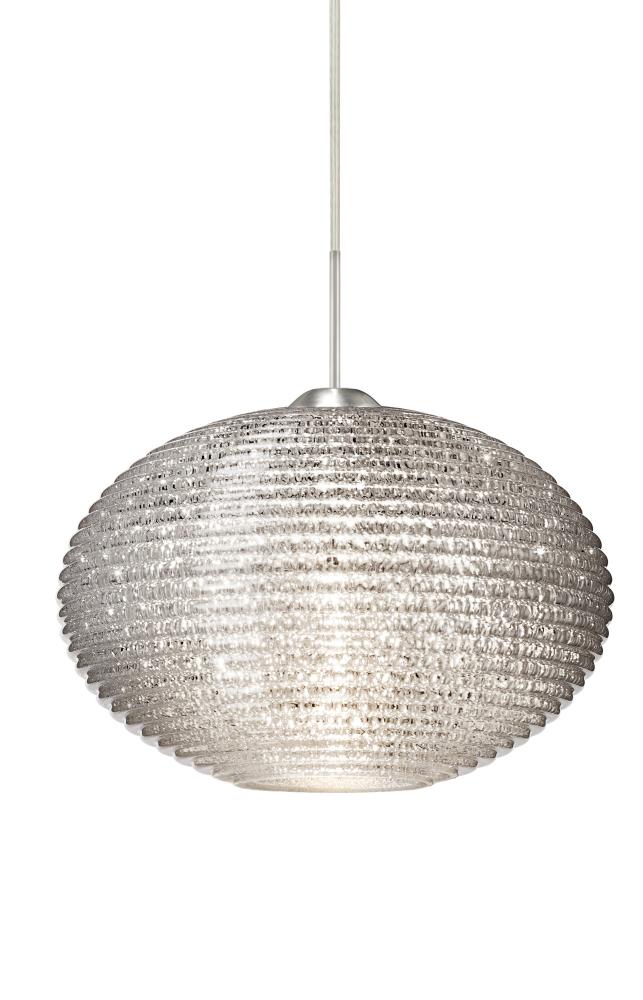 Besa Pendant Pape 12 Satin Nickel Glitter 1x100W Medium Base