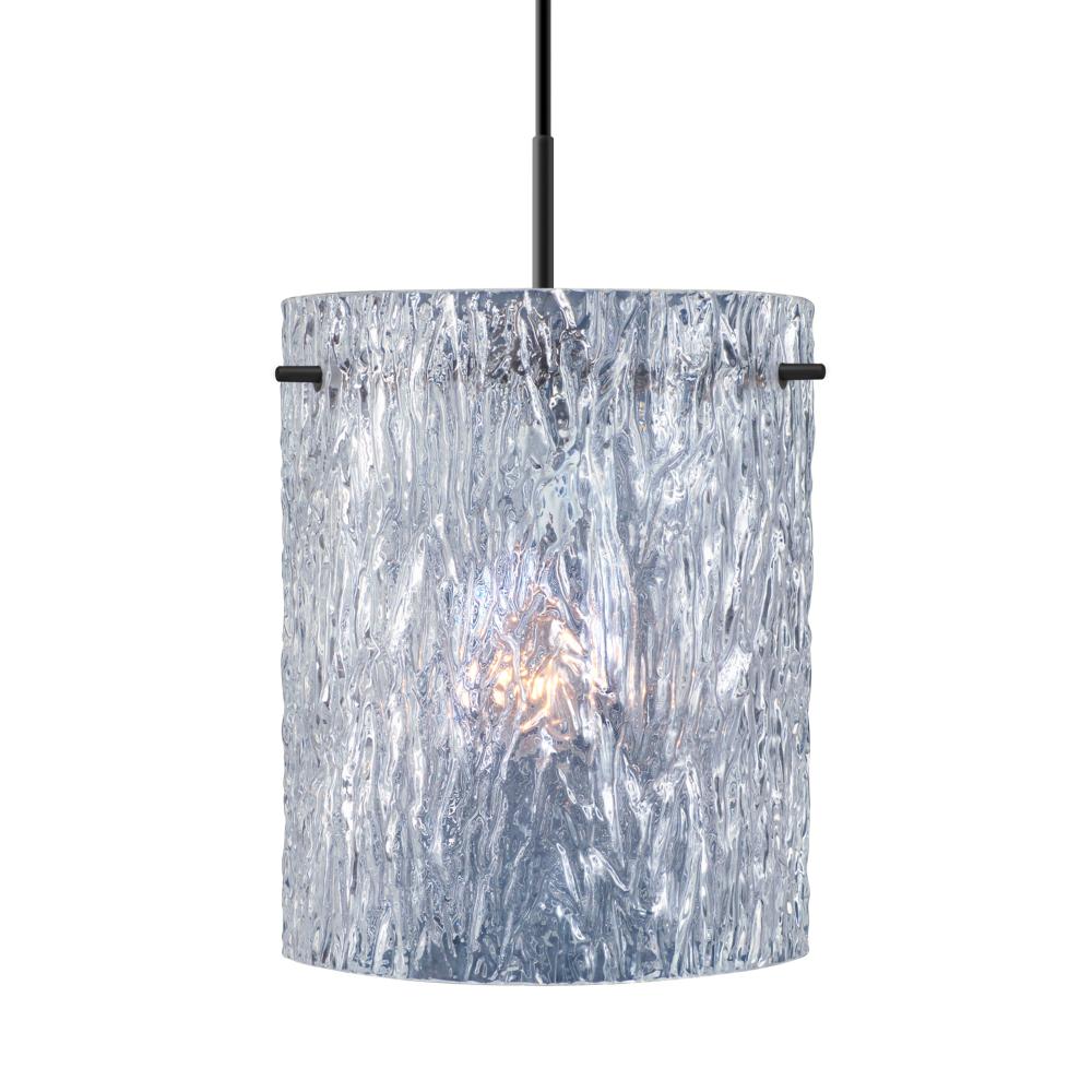 Besa Tamburo 8 Pendant Clear Stone Black 1x11W LED