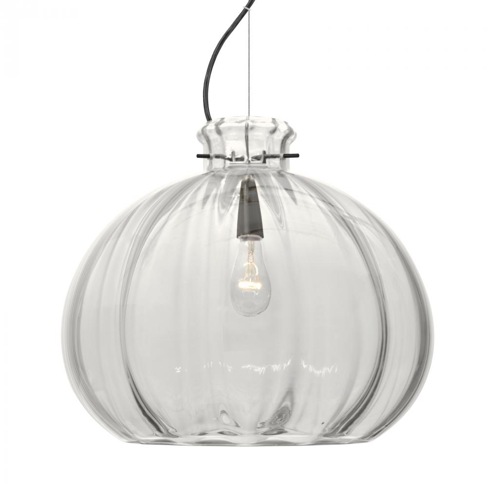 Besa Pendant Pinta 12 Clear Black 1x100W Medium Base