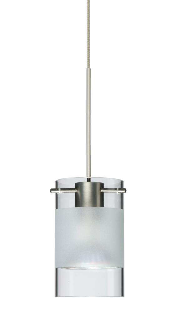 Besa Pendant Scope 4 Satin Nickel Clear/Frost 1x50W MAX GY6.35 Base MR16
