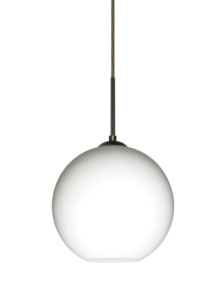 Besa Coco 8 Pendant For Multiport Canopy, Opal Matte, Bronze Finish, 1x60W Medium Base