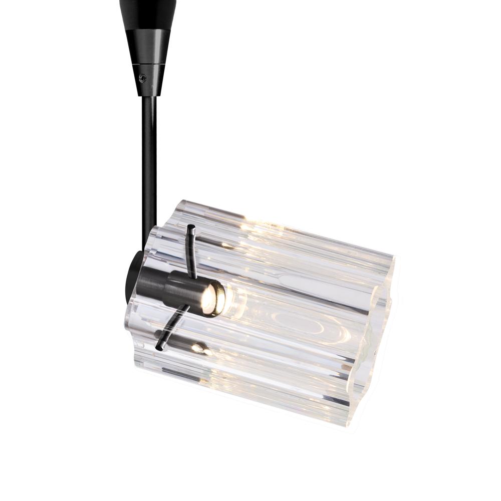 Besa Ice 4 Spotlight, Clear Glass, Black Finish, 1x35W Bipin