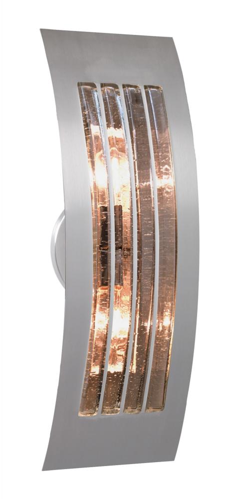 Besa, Sail Wall Sconce, Smoke Bubble, Silver Finish, 2x40W B10