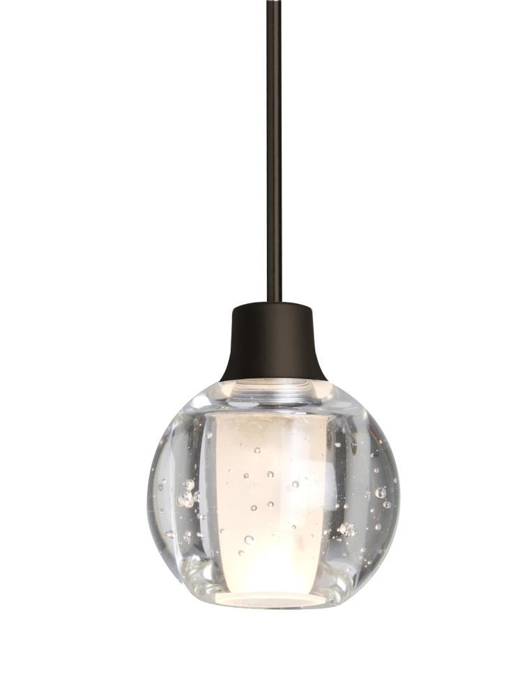 Besa, Boca 3 Cord Pendant For Multiport Canopies, Clear Bubble, Bronze Finish, 1x3W LED