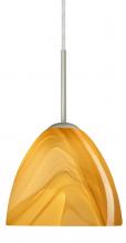 Besa Lighting 1BC-7572HN-SN - Besa Sasha Pendant Satin Nickel Honey 1x50W E12 base