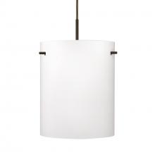 Besa Lighting 1JC-400607-BR - Besa Pendant Tamburo 8 Bronze Opal Matte 1x100W Medium Base