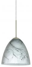 Besa Lighting 1JC-4470MG-LED-SN - Besa Vila LED Pendant Marble Grigio Satin Nickel 1x9W LED