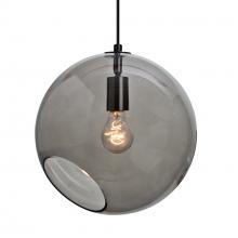 Besa Lighting 1JC-MAESTRO12SM-BK - Besa, Maestro 12 Cord Pendant, Smoke, Black Finish, 1x60W Medium base