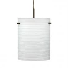 Besa Lighting 1JT-4006KR-BR - Besa Pendant Tamburo 8 Bronze Chalk 1x100W Medium Base
