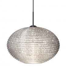 Besa Lighting 1JT-4913GL-BK - Besa Pendant Pape 12 Black Glitter 1x100W Medium Base