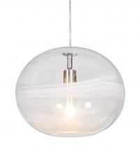 Besa Lighting 1JT-GENOCL-EDIL-SN - Besa, Geno Cord Pendant, Vapor Clear, Satin Nickel Finish, 1x8W LED Filament