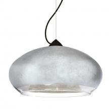 Besa Lighting 1KX-4345SF-BK - Besa Brio 14 Cable Pendant Black Silver Foil 1x75W Medium Base