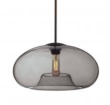 Besa Lighting 1TT-BANA15SM-BK - Besa Stem Pendant Bana 15 Black Smoke 1x60W Medium Base