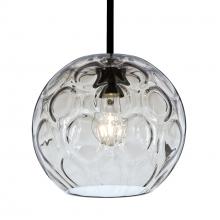 Besa Lighting 1TT-BOMYCL-BK - Besa Bombay Cord Pendant, Clear, Black Finish, 1x60W Medium Base