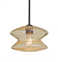 Besa Lighting 1TT-ZENGD-BR - Besa, Zen Stem Pendant, Gold Bubble, Bronze Finish, 1x60W Medium Base