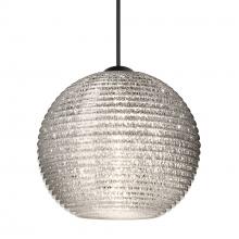 Besa Lighting 1XC-4615GL-BK - Besa Pendant Kristall 6, Black Finish, Glitter 1xMAX GY6.35 Base