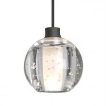 Besa Lighting 1XC-BOCA5BB-BK - Besa Boca 5 Pendant, Clear Bubble, Black Finish, 1xMAX GY6.35 Base