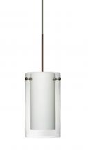 Besa Lighting 1XC-C44007-BR - Besa Pendant Pahu 4 Bronze Clear/Opal 1xMAX GY6.35 Base