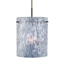 Besa Lighting J-400600-BR - Besa Tamburo 8 Pendant, Clear Stone, Bronze Finish, 1x100W MAX E26 Base