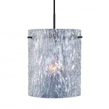 Besa Lighting J-400600-LED-BK - Besa Tamburo 8 Pendant for Multiport Canopy Clear Stone Black 1x11W LED
