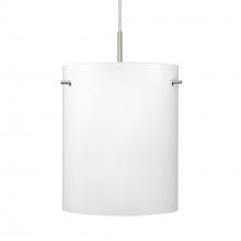 Besa Lighting J-400607-SN - Besa Pendant for Multiport Canopy Tamburo 8 Satin Nickel Opal Matte 1x100W Medium Base