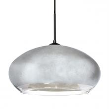 Besa Lighting J-4345SF-BK - Besa Brio 14 Pendant for Multiport Canopy Black Silver Foil 1x75W Medium Base