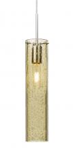 Besa Lighting J-JUNI16GD-SN - Besa, Juni 16 Pendant For Multiport Canopy, Gold Bubble, Satin Nickel, 1x60W Medium Base