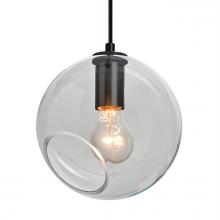 Besa Lighting J-MAESTRO8CL-BK - Besa, Maestro 8 Cord Pendant for Mulitport Canopy, Clear, Black Finish, 1x60W Medium base