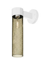 Besa Lighting JUNI16LT-WALL-EDIL-WH - Besa, Juni 16 Outdoor Sconce, Latte Bubble, White Finish, 1x4W LED Filament