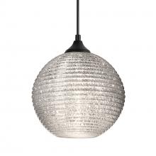Besa Lighting OP-4616GL-BK - Besa Kristall 8 Outdoor Pendant Black Finish, Glitter 1xE26 Base
