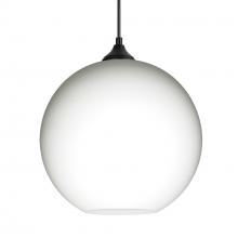 Besa Lighting OP-COCO1207-BK - Besa Coco 12 Outdoor Pendant, Opal Matte, Black Finish, 1x E26 Base